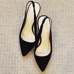Nine West Casablanca black suede slingback pumps